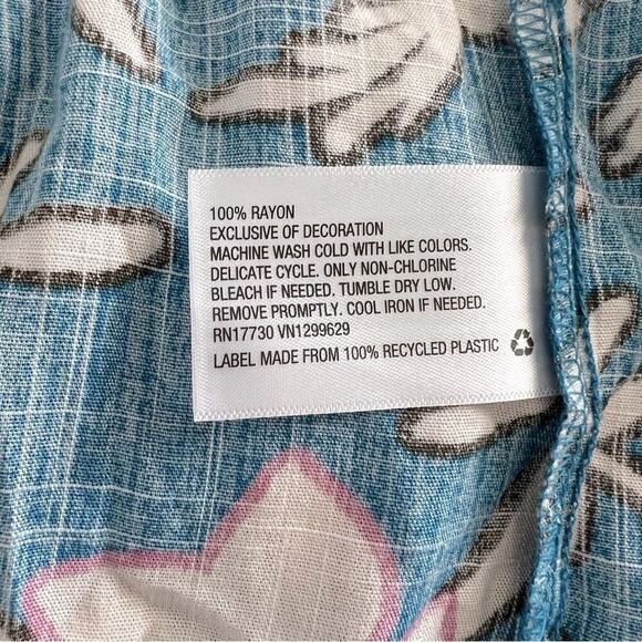 Knox Rose Blue Floral Print Short Sleeve Wrap Dress- Size XS - Picture 12 of 13